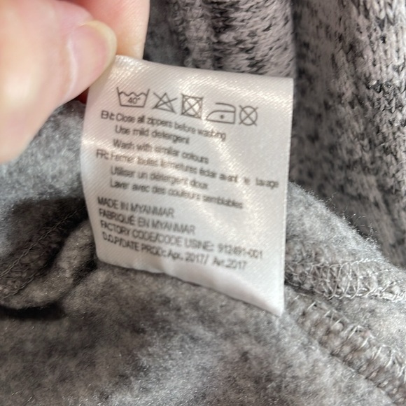 McKinley Rubin Knit Fleece Zip-Up Jacket Heather Grey High Neck Pockets M - Picture 10 of 14